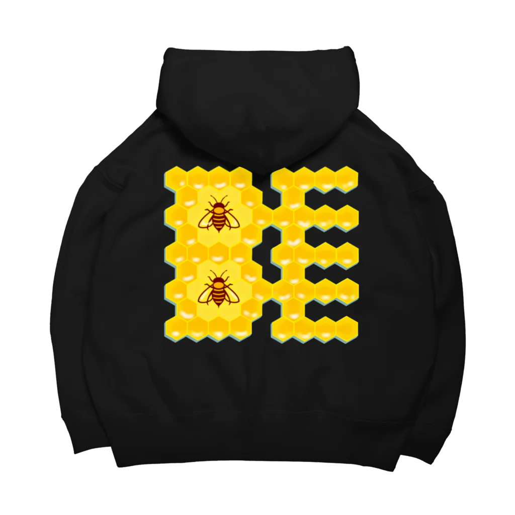 LalaHangeulのハニカム構造(BEE） Big Hoodie