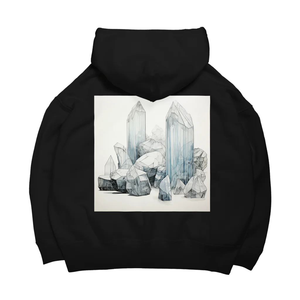 JXZOのアブストラクトアイスデザイン Big Hoodie