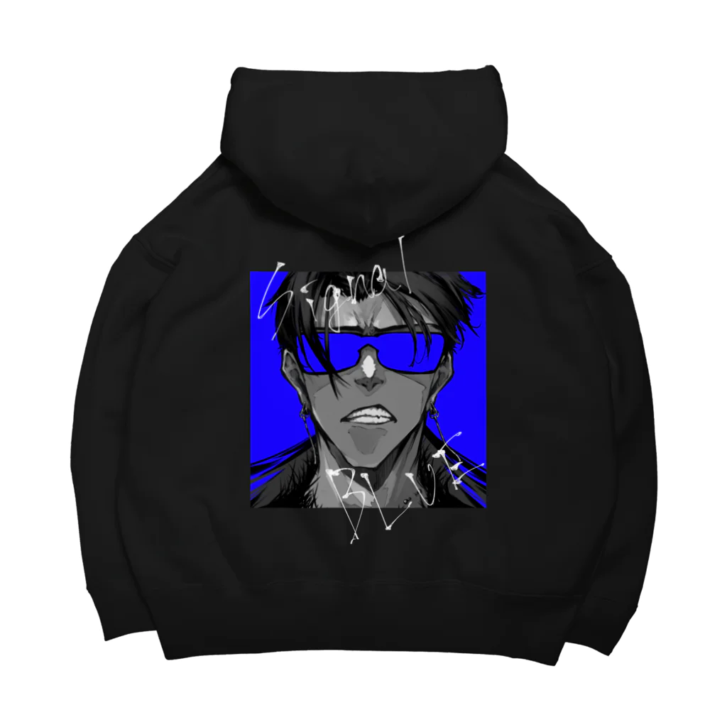 ヴォルのsignal BLUE (hooded jacket) Big Hoodie