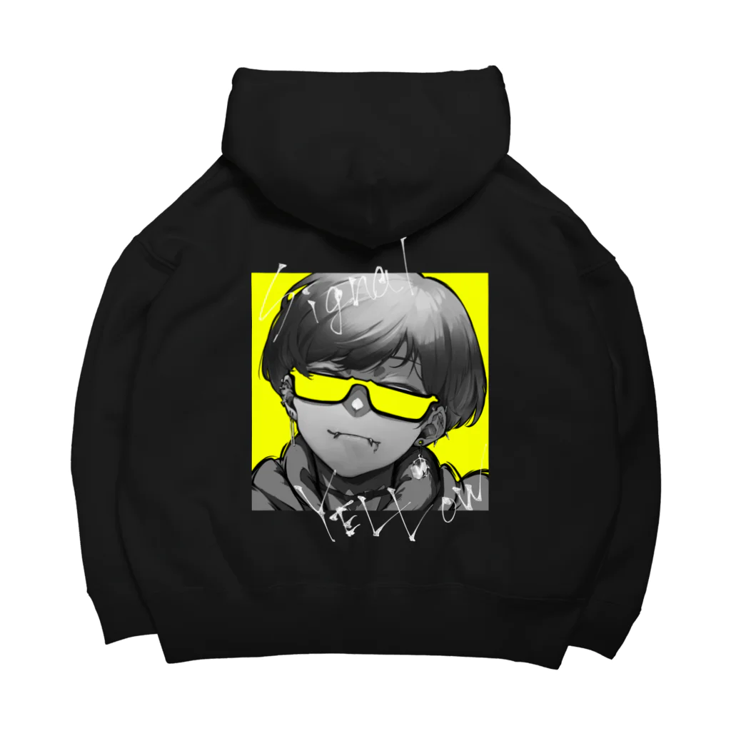 ヴォルのsignal YELLOW (hooded jacket) ビッグシルエットパーカー