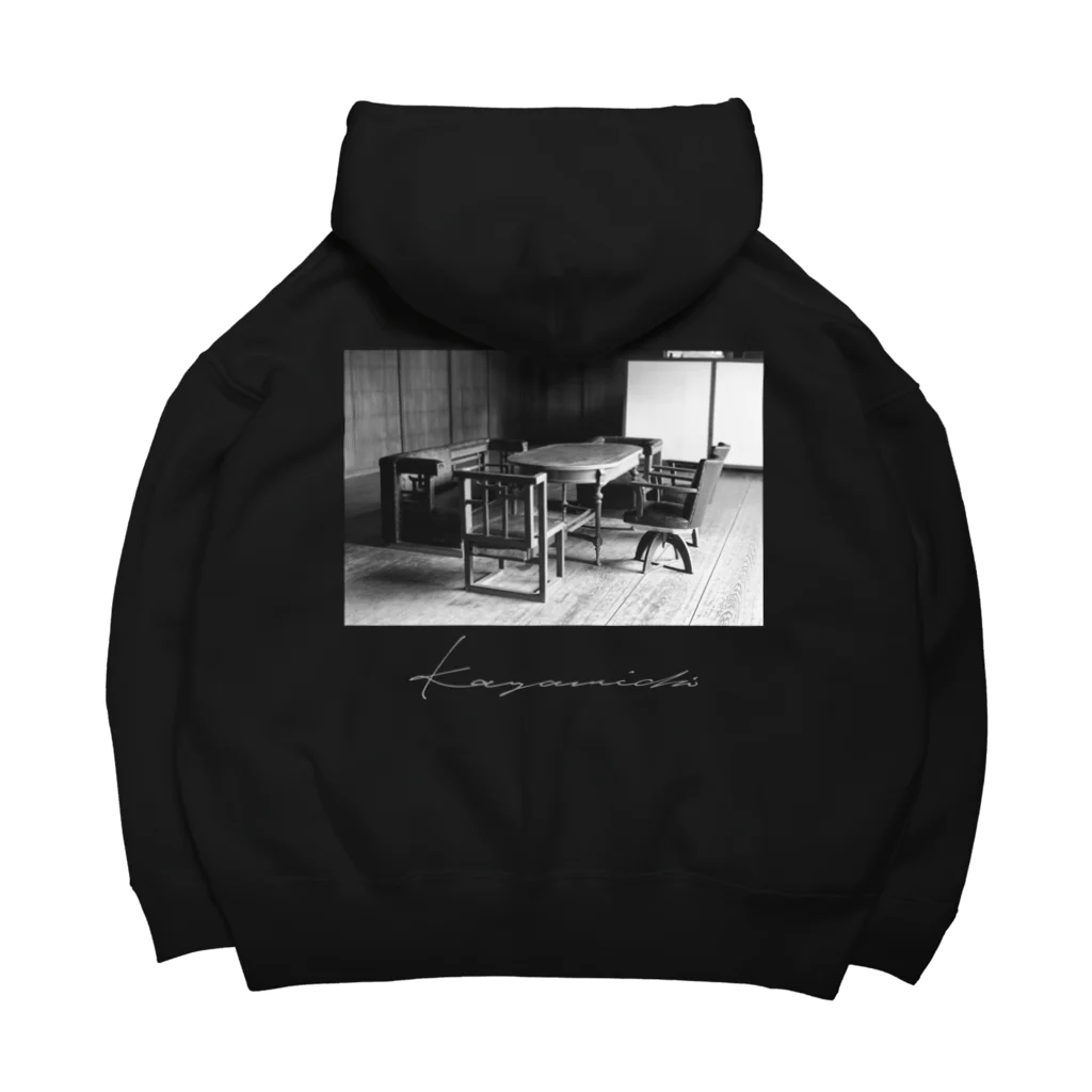 Kazumichi Otsubo's Souvenir departmentのa Room for the "Time" BW 2 Big Hoodie