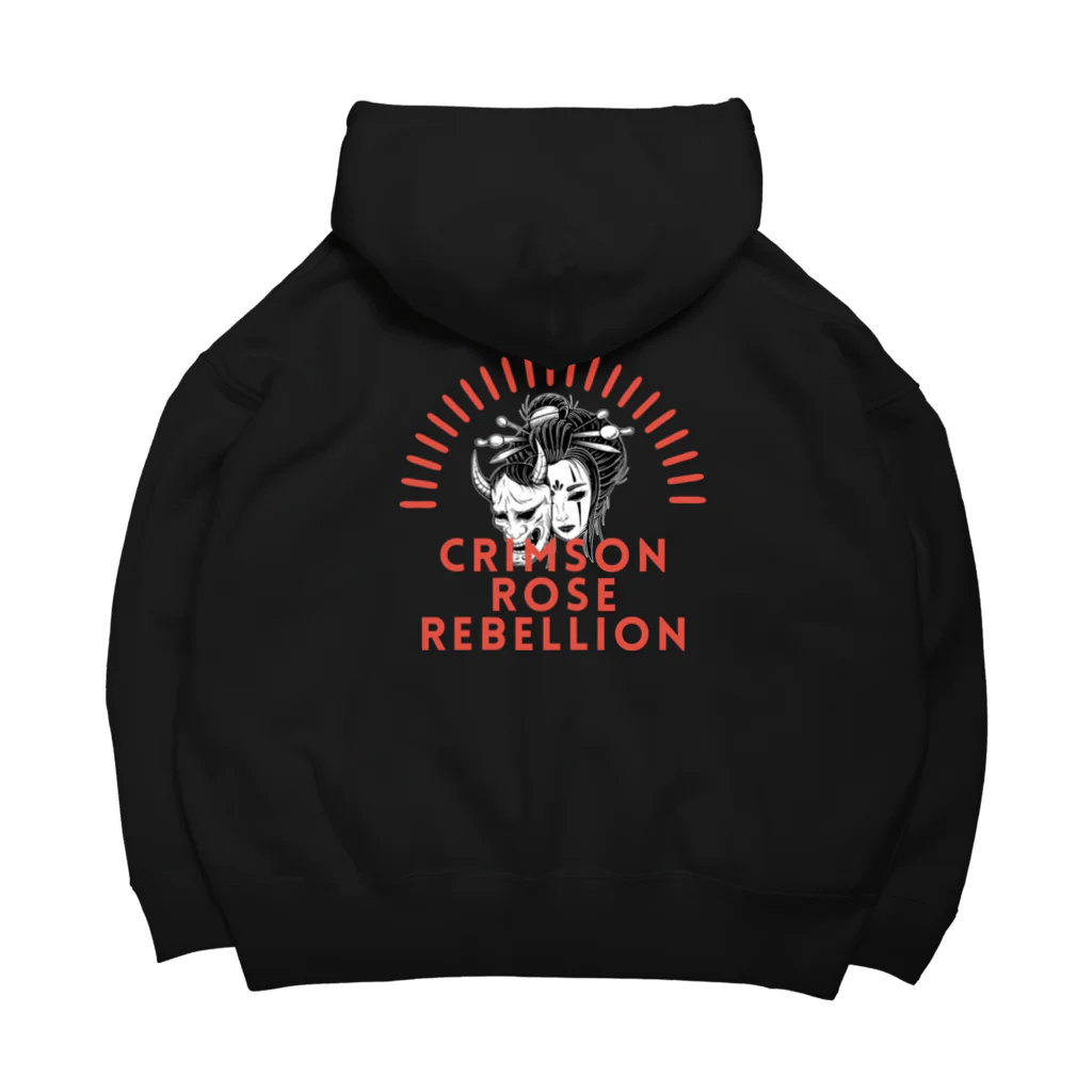 CHIBE86のCrimson Rose Rebellion ビッグシルエットパーカー