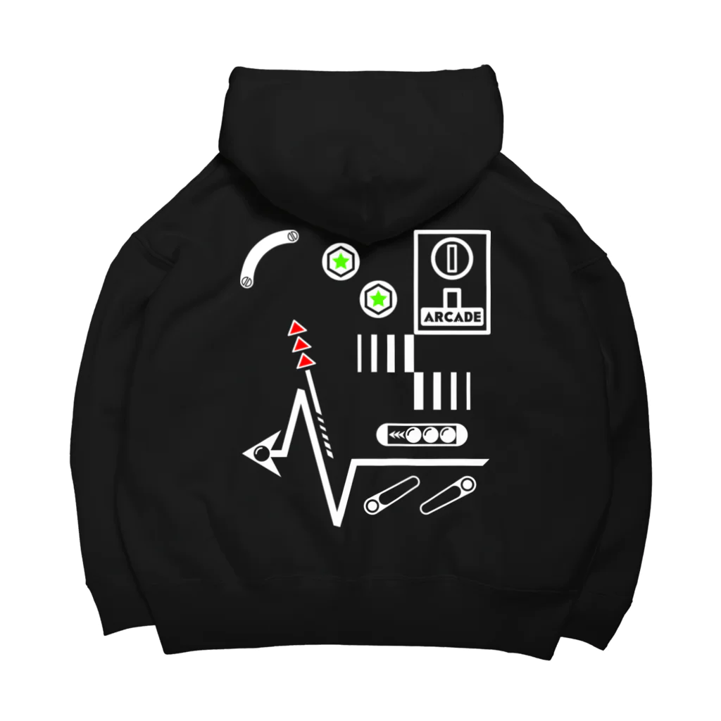 tv.dinner_の[ARCADE]PINBALL Black Big Hoodie