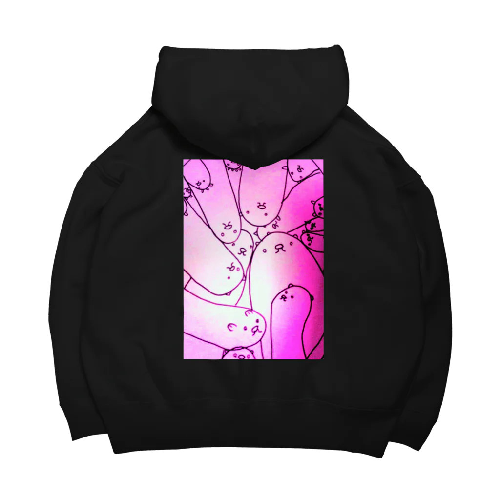 ぷっく商店の腸壁のはむ、毛々さん グラデーション Big Hoodie