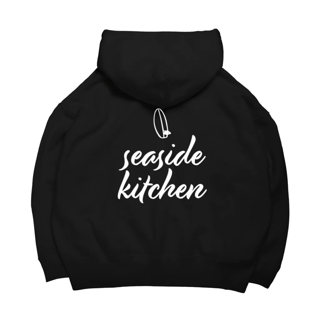 たつおと海子 公式ショップのSeasideKitchen（シンプル_ホワイト） ビッグシルエットパーカー