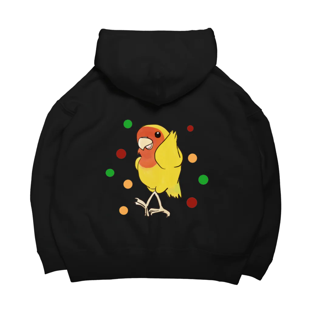 インコグッズのお店　ラブバード亭のコザクラインコ（ダンシング・アフリカンバージョン） Big Hoodie