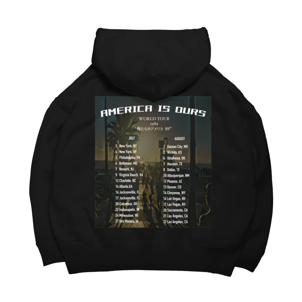 WELCOME TO AMERICAの俺たちのアメリカ 89TOUR復刻パーカーBLACK Big Hoodie