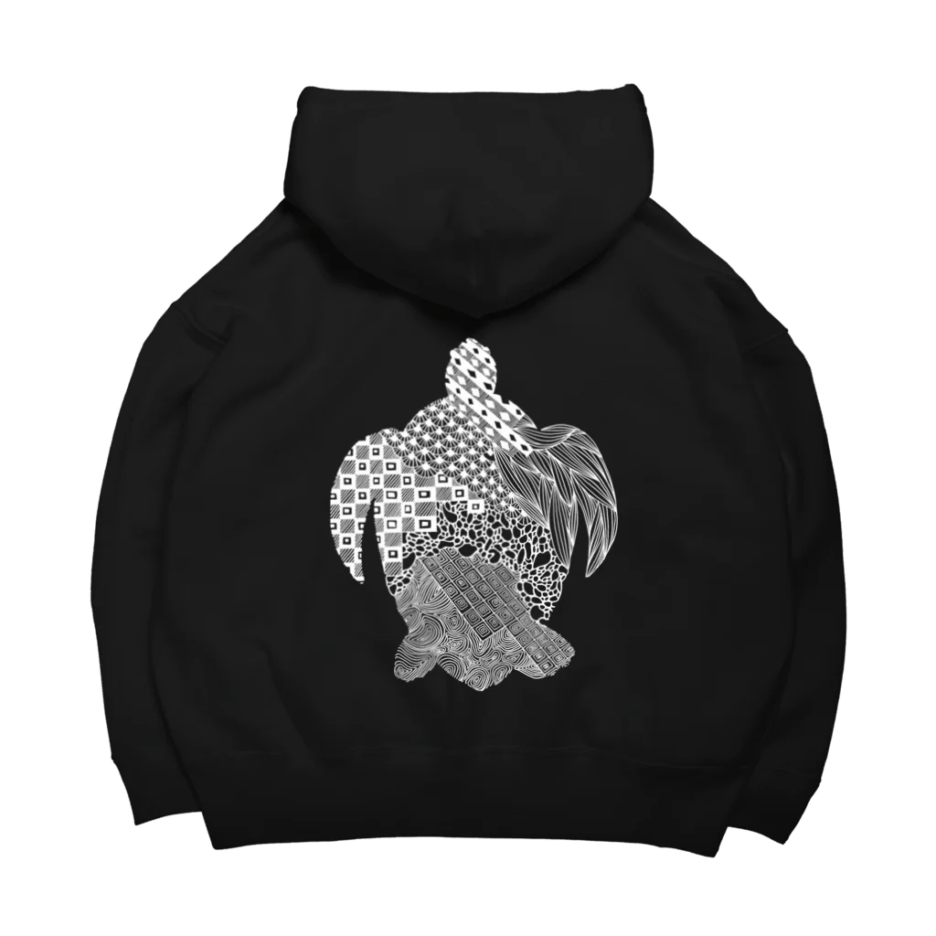 新谷べにのアカウミガメ白＋ Big Hoodie