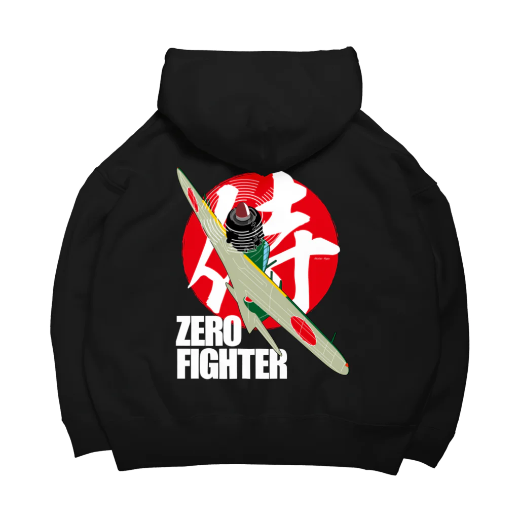 Atelier NyaoのZERO FIGHTER 空の侍 白字 Big Hoodie