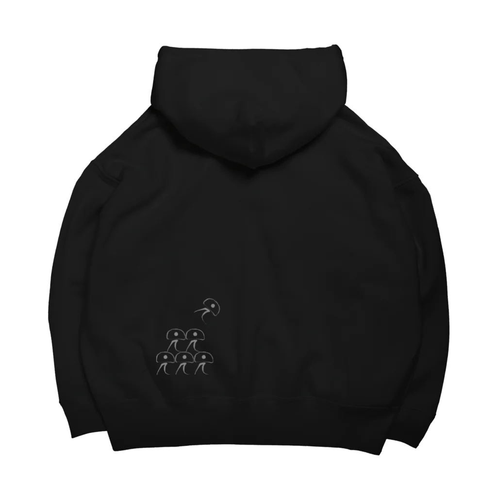 Ｒ星物販施設のＲ星人モノクロ Big Hoodie