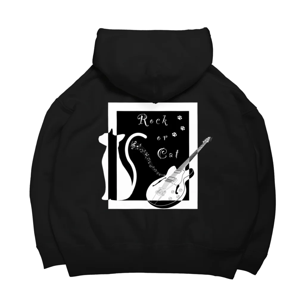 MizuriのRock or Cat (猫・ギターグッズ)/黒ver. Big Hoodie