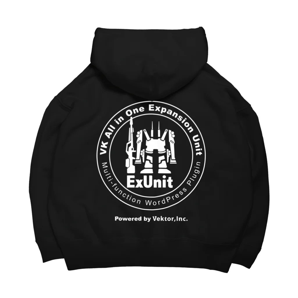 Vektor,Inc.のExUnit ロゴ ホワイト Big Hoodie