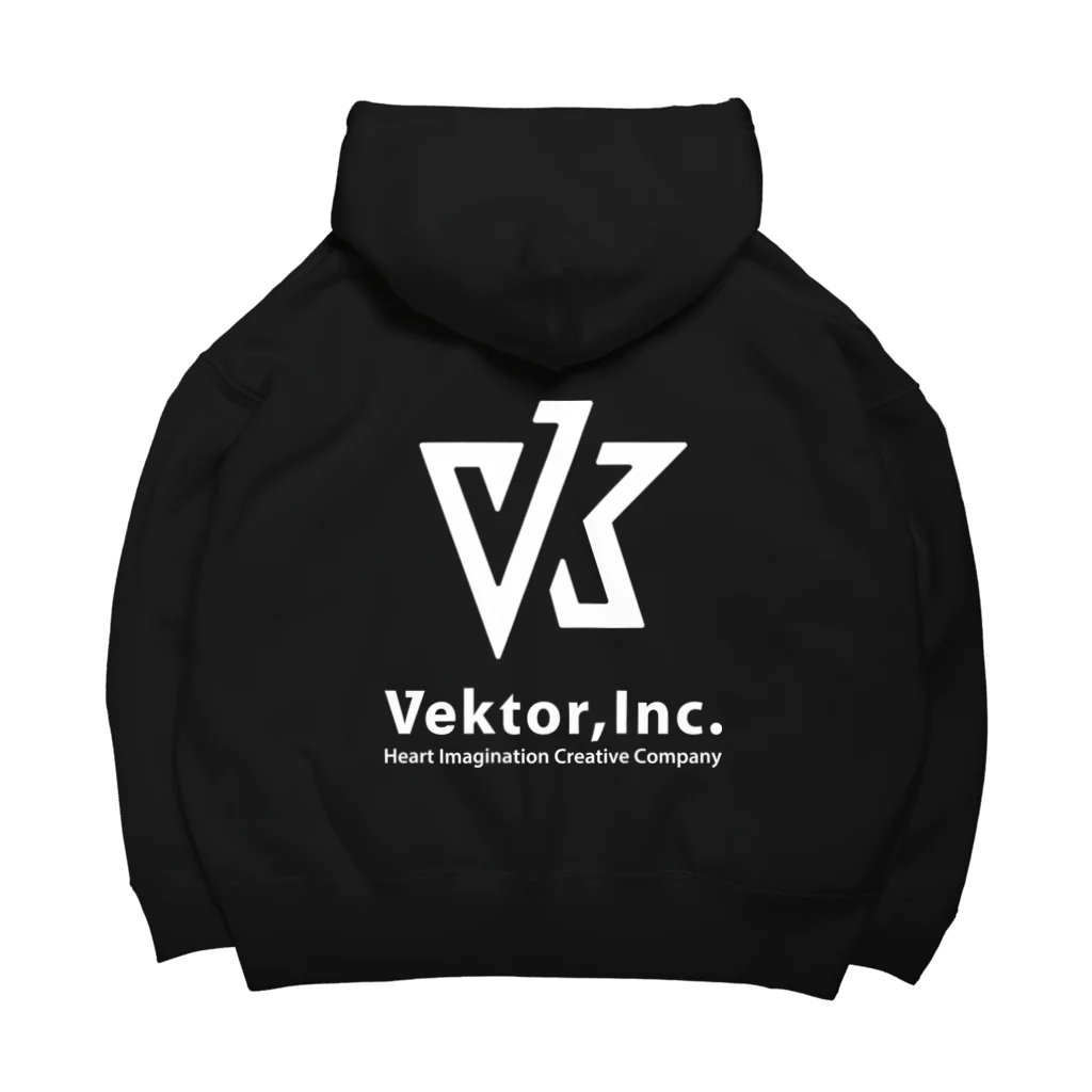 Vektor,Inc.のVektor フルロゴ ホワイト ビッグシルエットパーカー