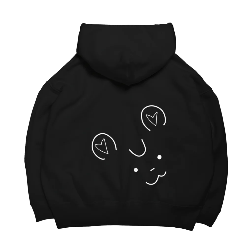 yötön yöのあおんがパーカー(白) Big Hoodie