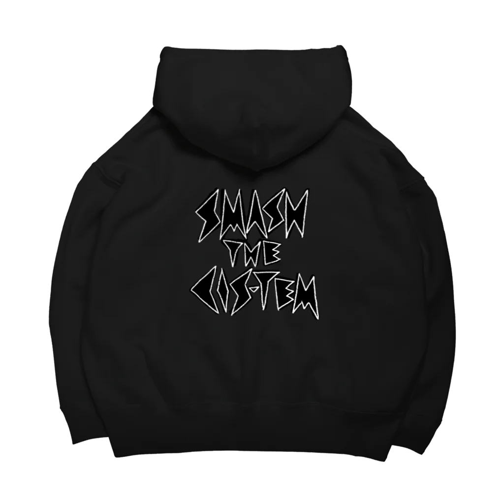 fox fox foxのSMASH THE CIS-TEM 黒 Big Hoodie