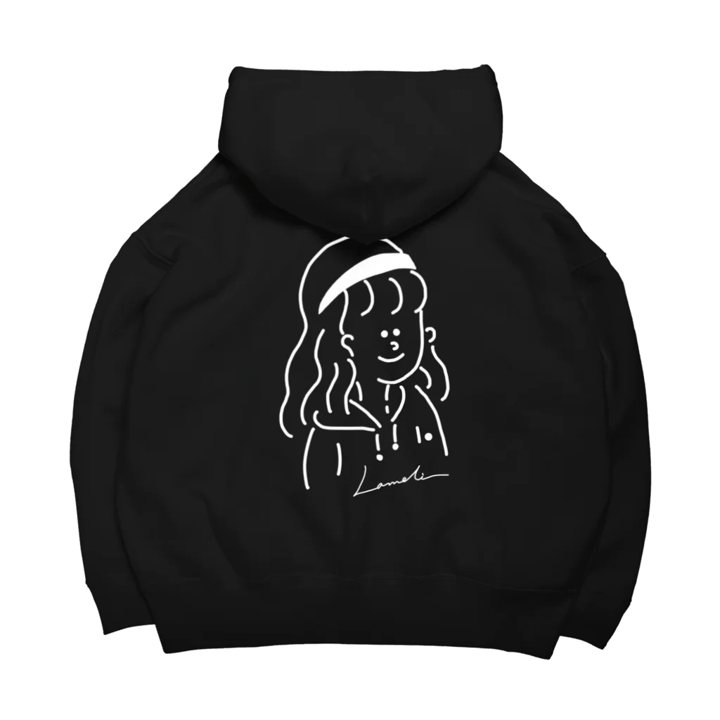 lampikarinのパーカーガール(白文字) Big Hoodie