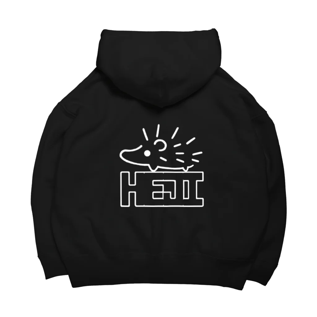 KAMI STOREのHEJIロゴ(白・大) Big Hoodie