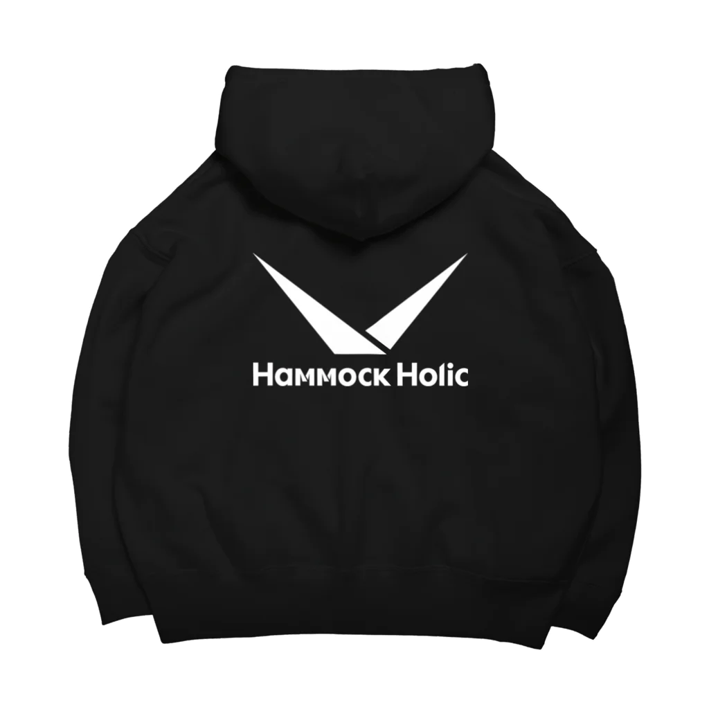 HAMMOCK HOLICの白ロゴシリーズ ビッグシルエットパーカー