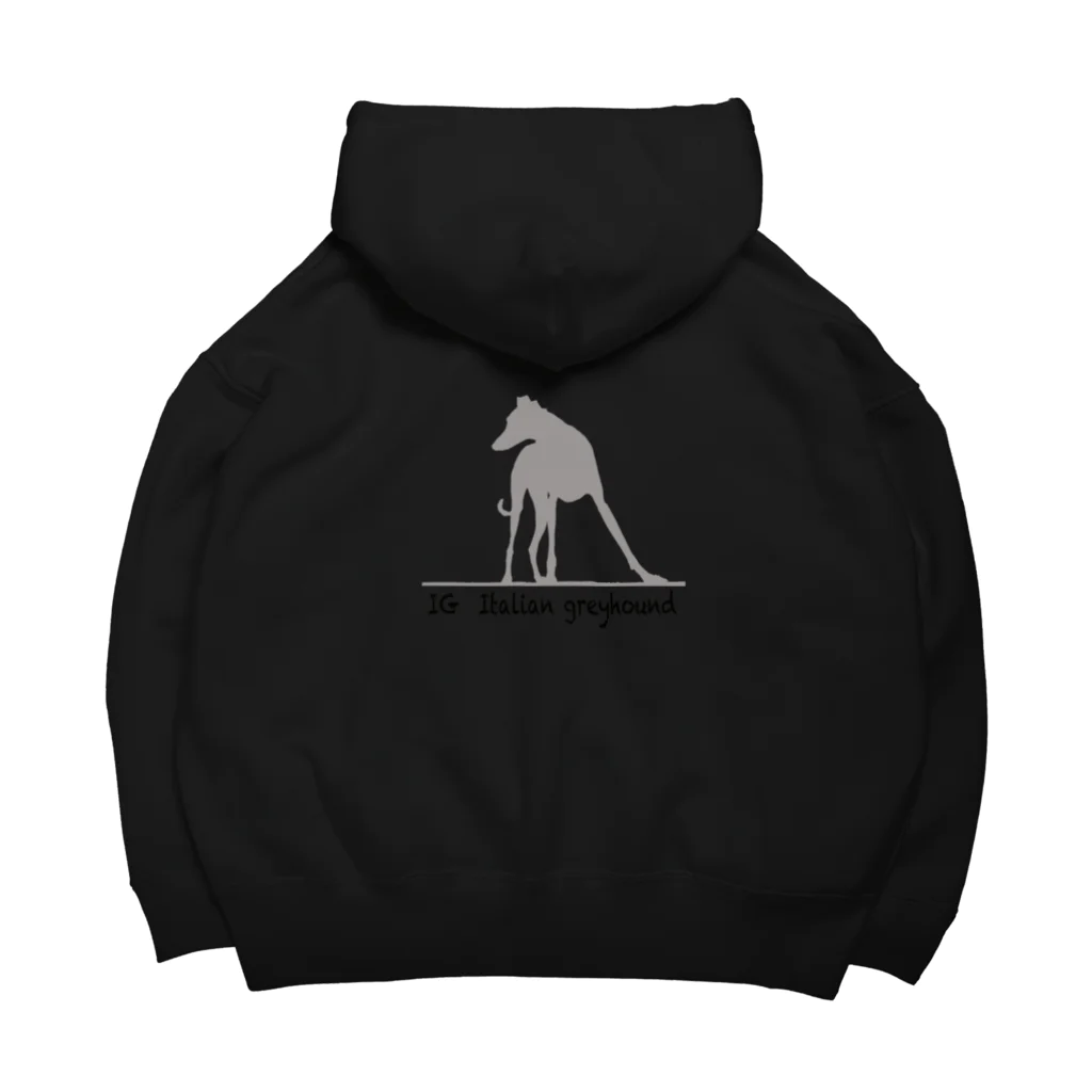 polepolediveのイタグレ　グレー　シルエット Big Hoodie