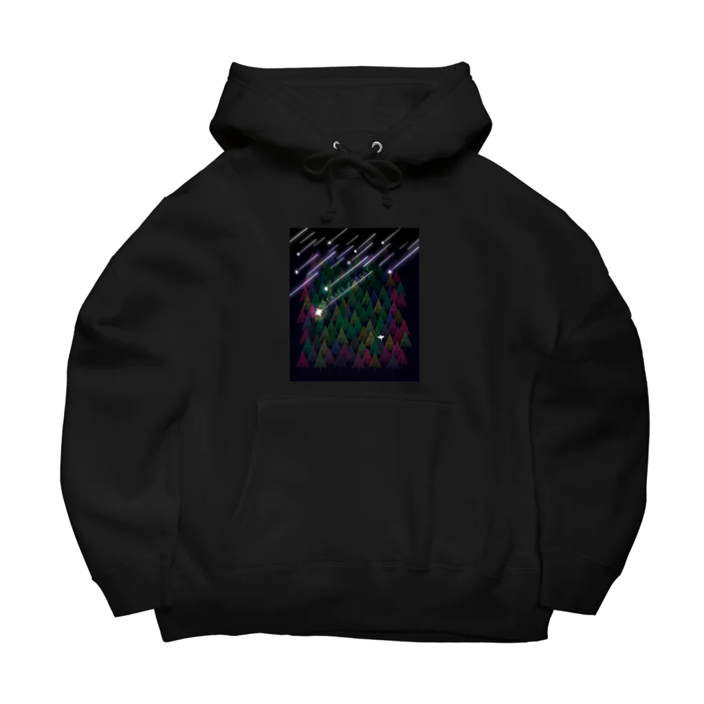 Drecome_Designの星降る森(紫) Big Hoodie