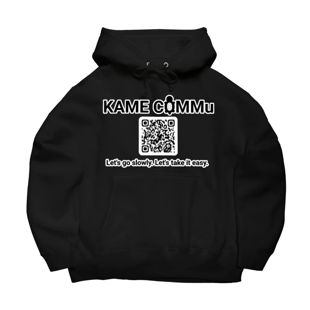 かめこみゅストアのKAME COMMu シンプルロゴ&QR Big Hoodie