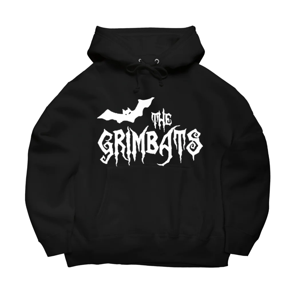 GRIMWORKSのTHE GRIMBATS logo-1 White ビッグシルエットパーカー