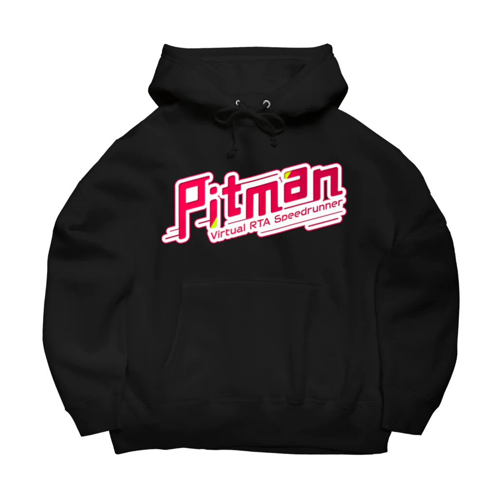 Pitman🦊🚫🪶RTA走者 Speedrunner VtuberのPitman ロゴ - ブラック系統 Big Hoodie