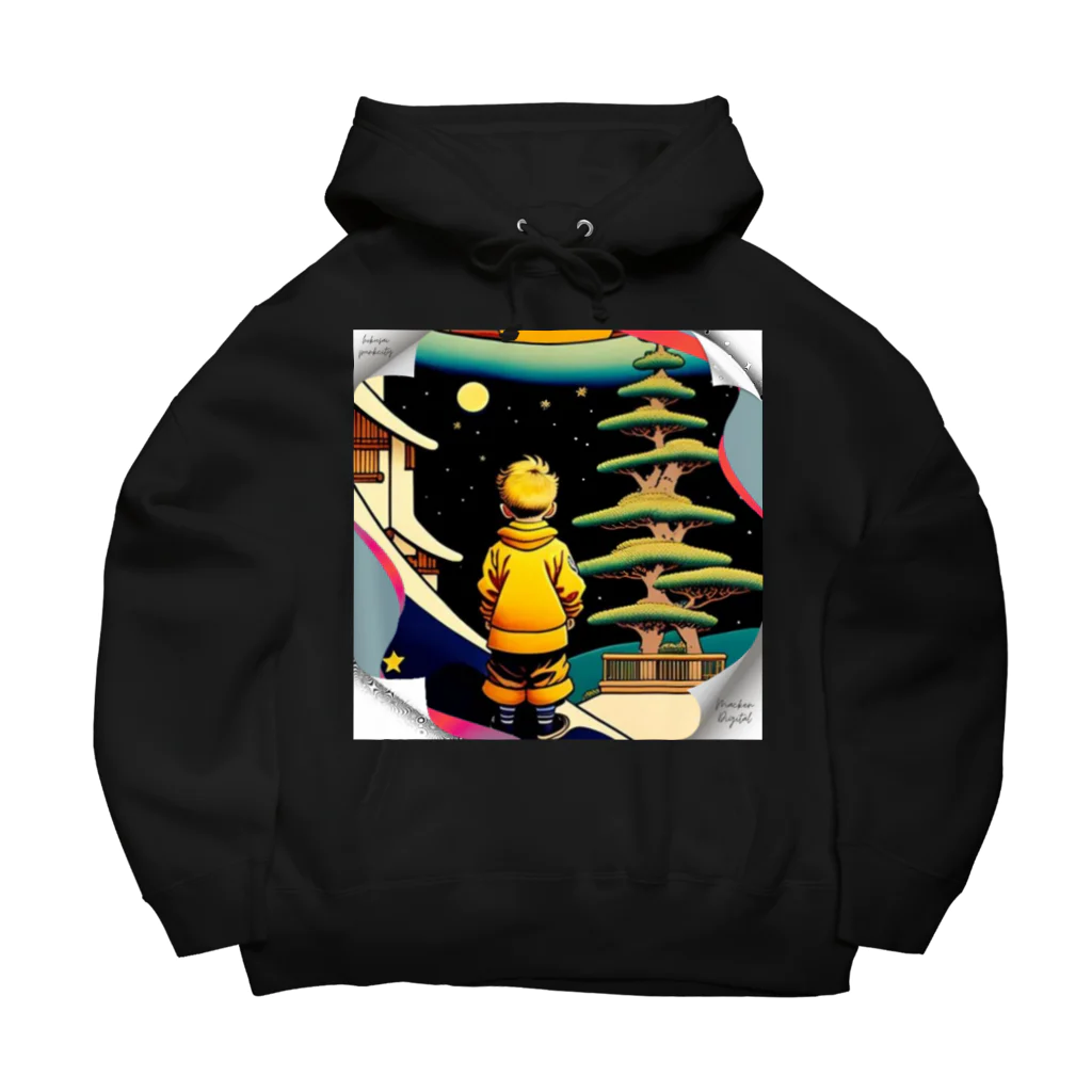 マッケンデジタルワールドのlofiアート【北斎イズムパンクシティ】 Big Hoodie