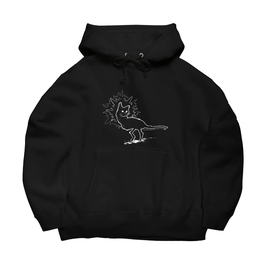 家の中の蛙 SUZURI店／森本のねこかな(白線) Big Hoodie