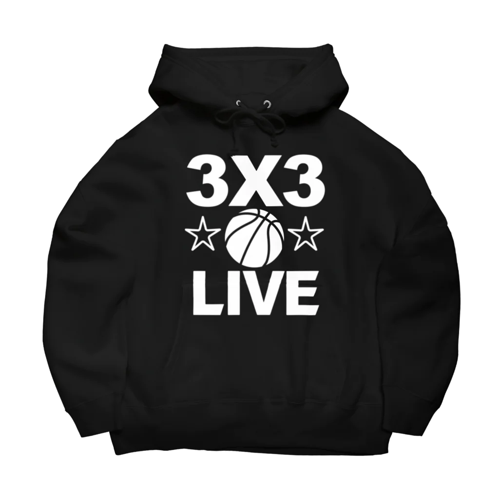 sports_tower スポーツタワーの3x3・白・スリーエックススリー・3人制バスケ・Tシャツ・アイテム・グッズ・ストリートバスケ・バスケットボール・スピーディーなバスケ・1試合10分間の21点ノックアウト・スポーツ・有望 ビッグシルエットパーカー