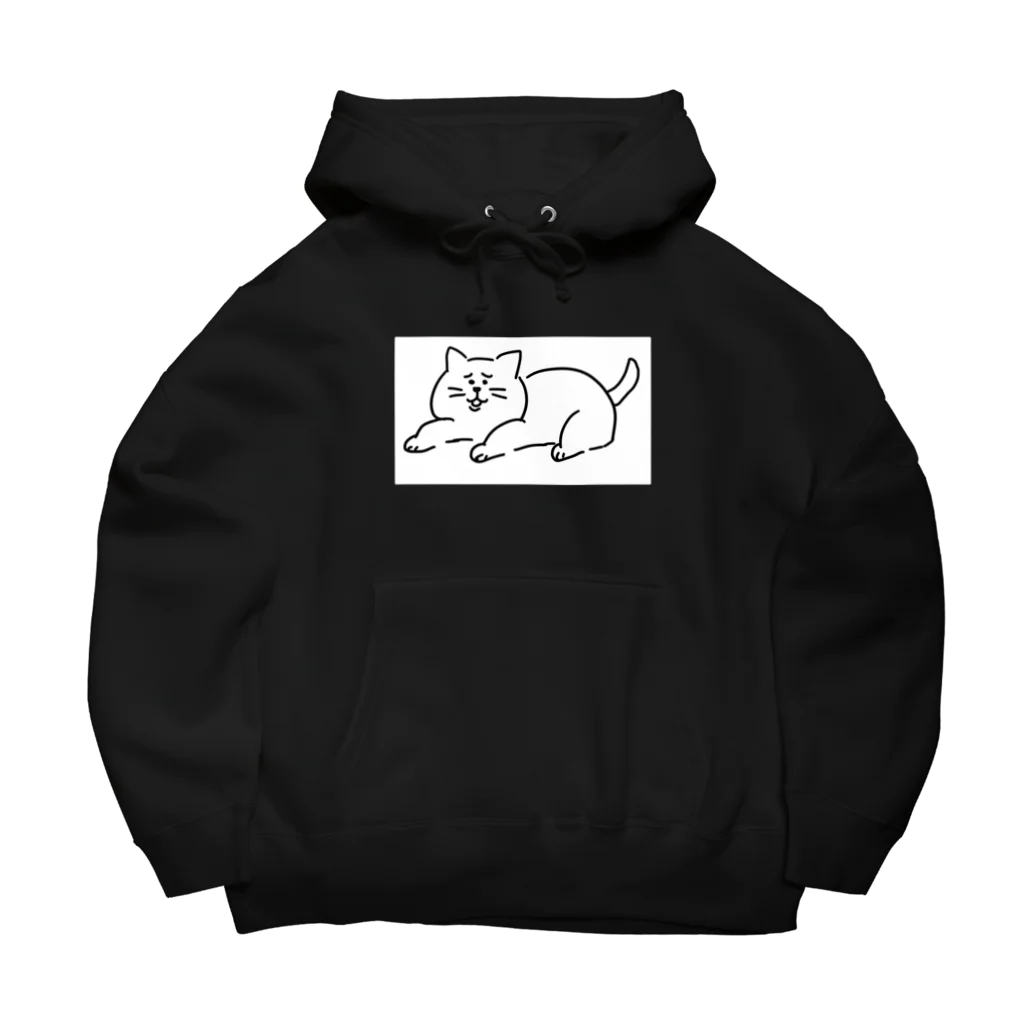 にこみもちのやつの苦笑い猫（白） Big Hoodie