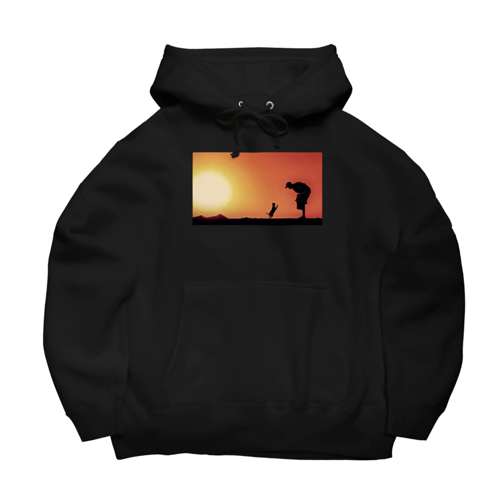 ukabuboshioの猫と夕日 Big Hoodie