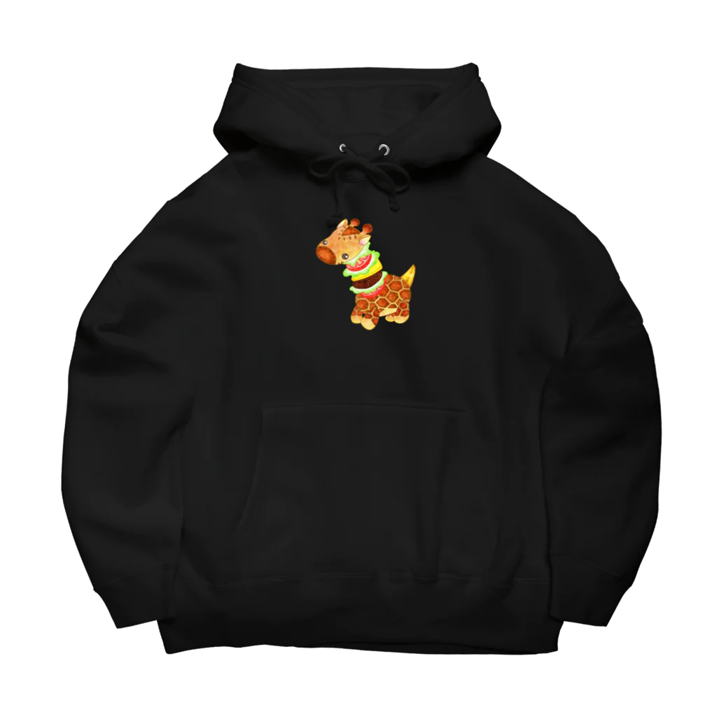 satoayaのアニマルカフェのフードアニマル　キリンバーガー Big Hoodie