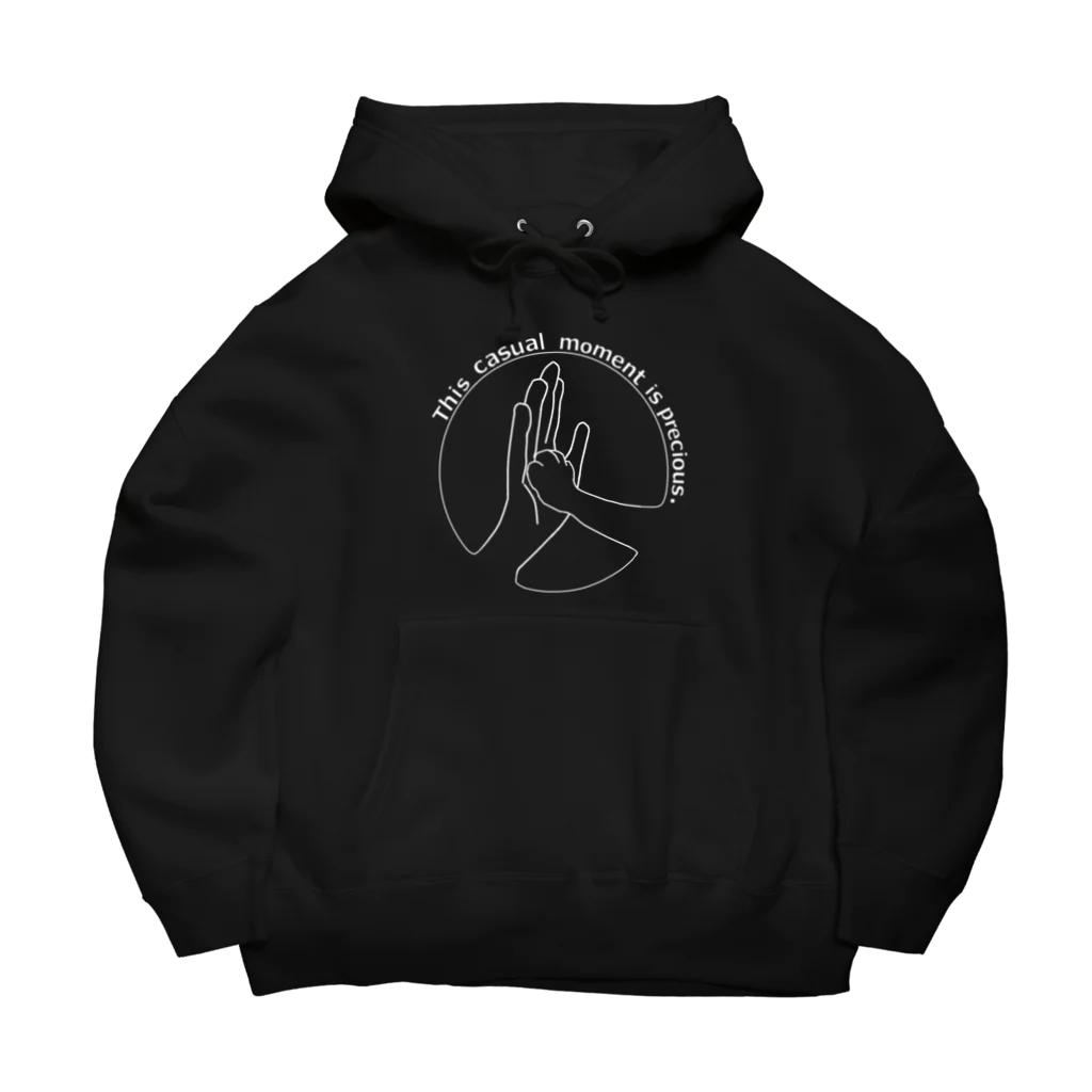 いっぷく処 てんてんの何気ないこの瞬間が尊い(白字2) Big Hoodie