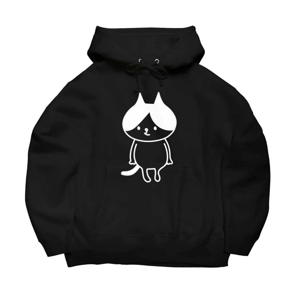 shoのハチワレキャット(白) Big Hoodie