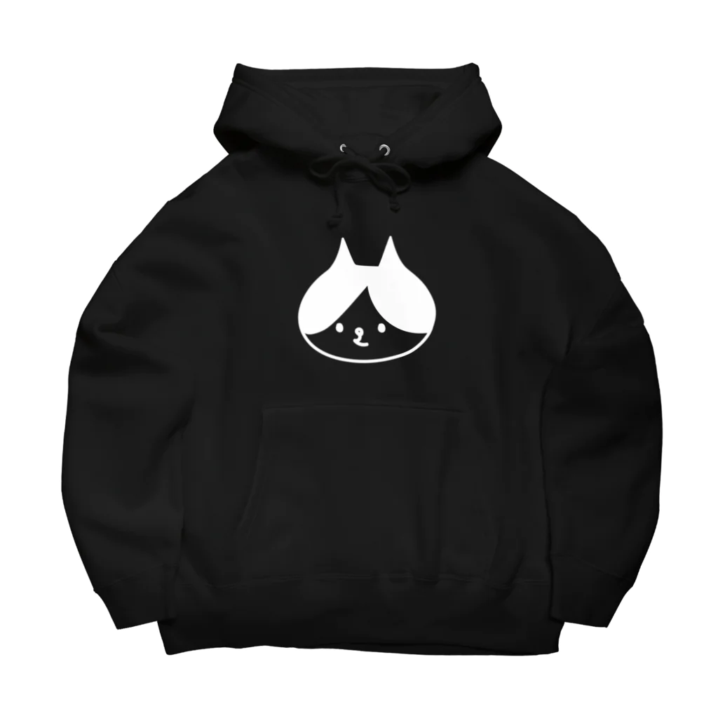 shoのハチワレキャット（白） Big Hoodie