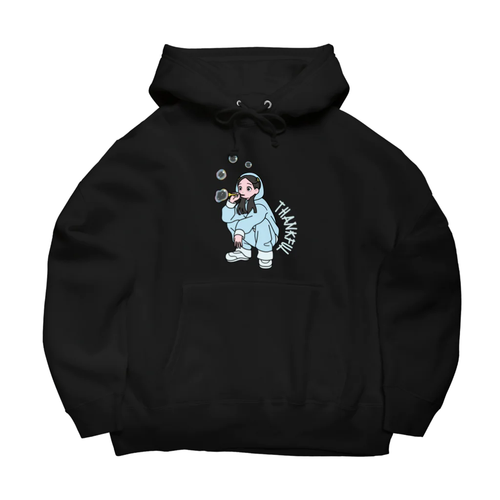 さやりさチャンネルの裏起毛アイテム「RISA」〝THANKFULシリーズ〟【SAYARISA×hoppeコラボアイテム】 Big Hoodie