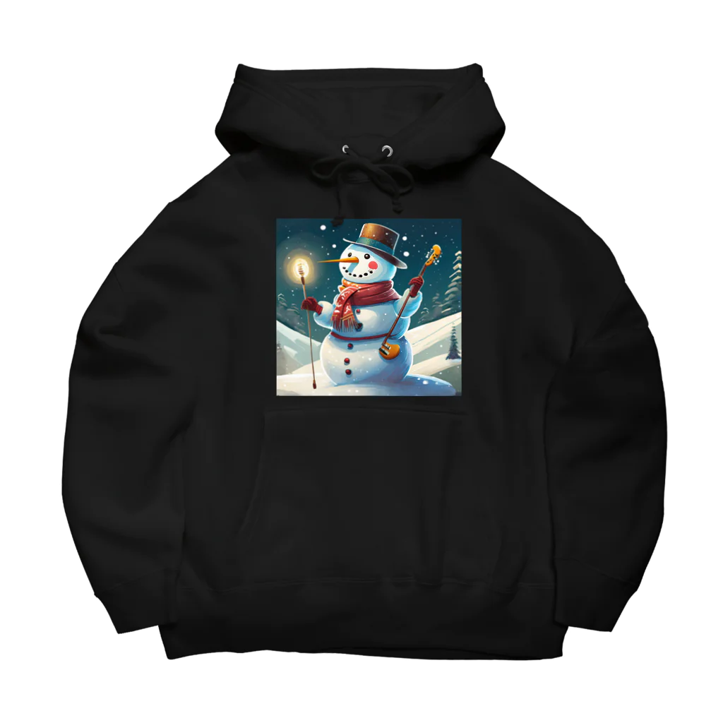 のんびりアート工房の雪だるまアーティスト Big Hoodie