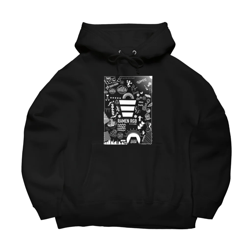 ラーメン三原色のショップの公式ユニフォームロゴ Big Hoodie