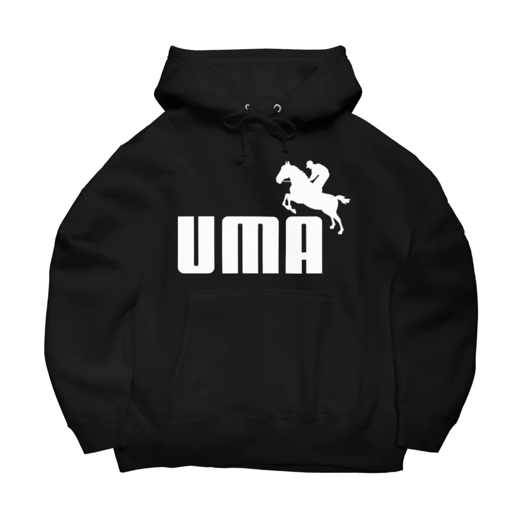 牛川 暗のグッズショップのUMA（白） Big Hoodie