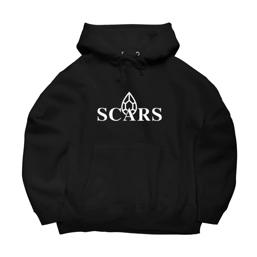 SCARSのSCARS　ロゴ（白） ビッグシルエットパーカー