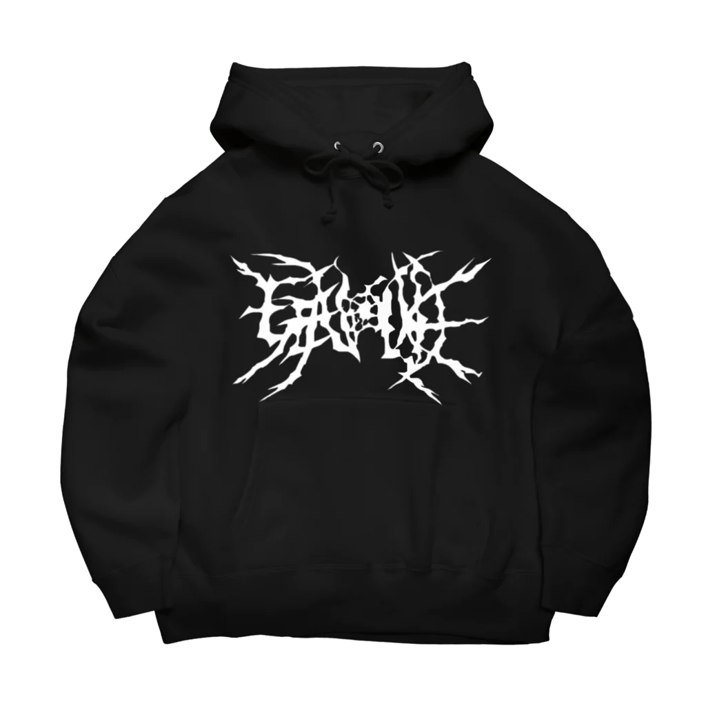 HachijuhachiのGENOCIDE メタルロゴ　ホワイト Big Hoodie