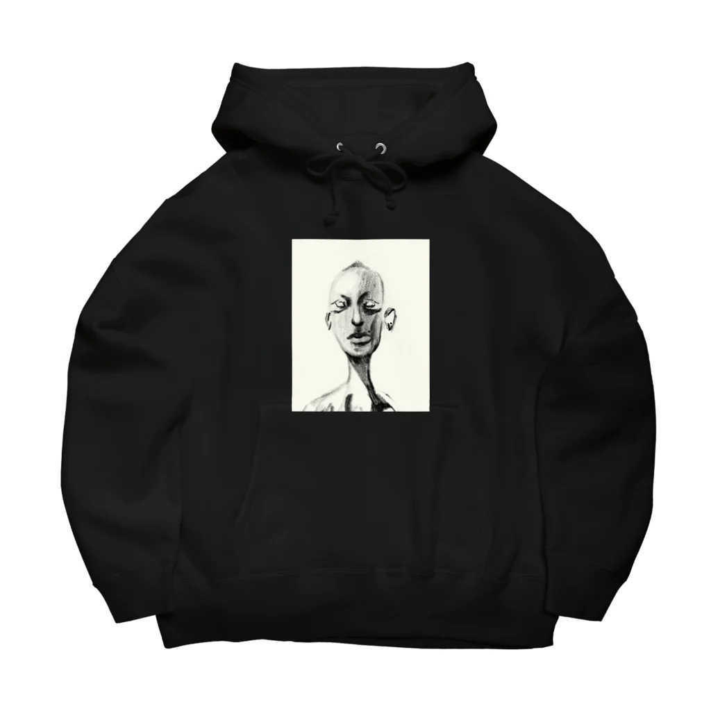 ブロッコリーの人物のドローイング Big Hoodie