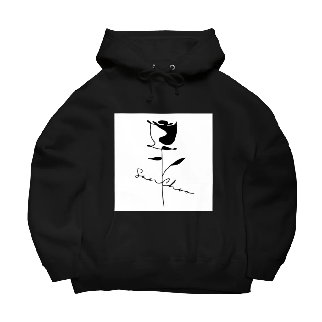 MASA/將貴のRose silhouette　スクエア Big Hoodie