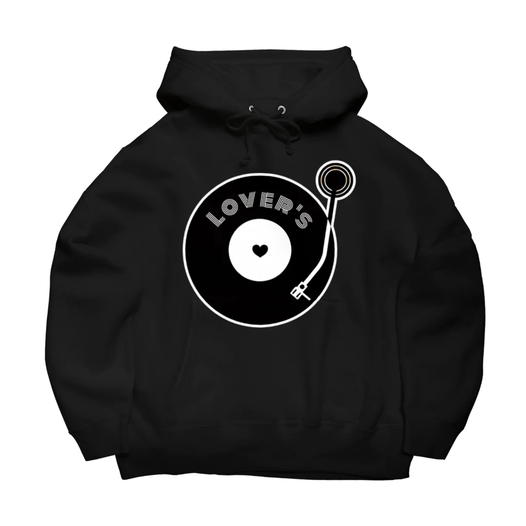 歌謡曲カフェLover'sのlovers レコード ビッグシルエットパーカー