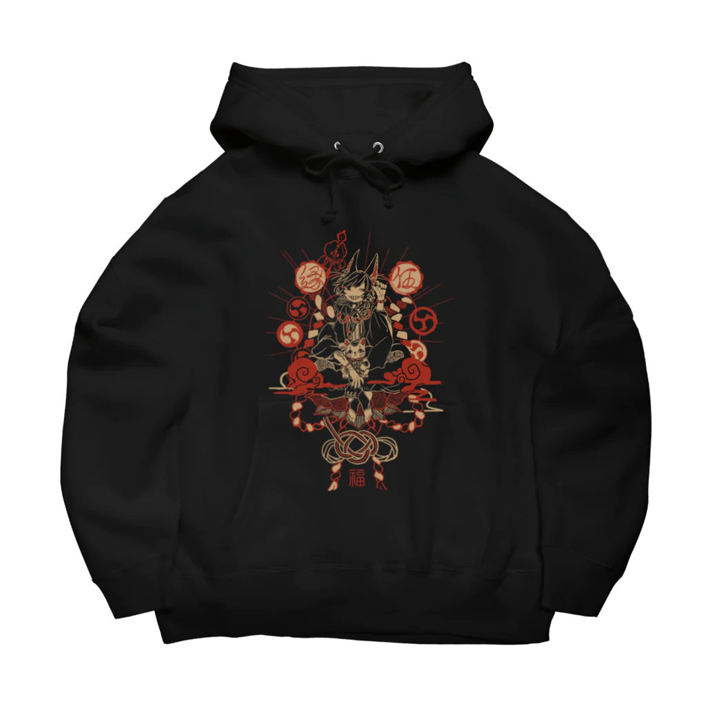 狐狗狸屋の招福来福 Big Hoodie