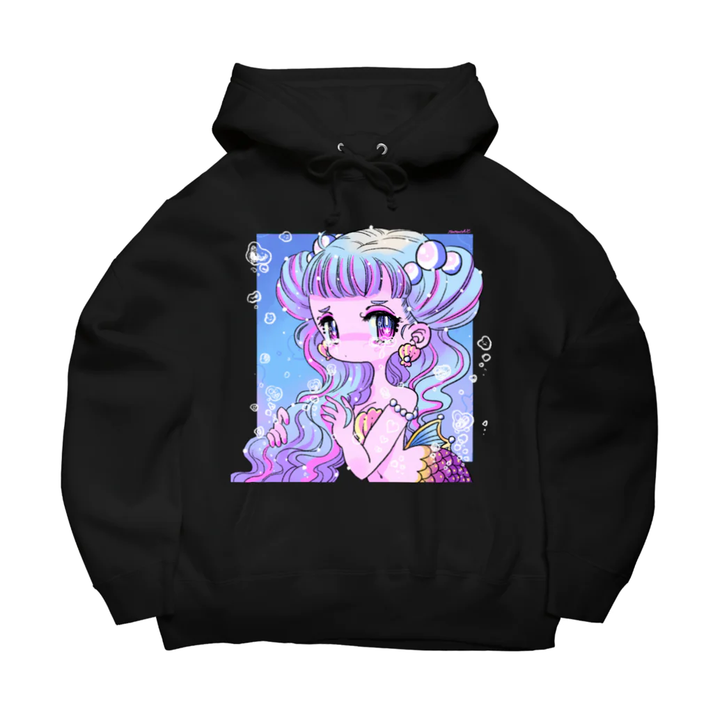 アジサイの織のTear drop Mermaid Big Hoodie