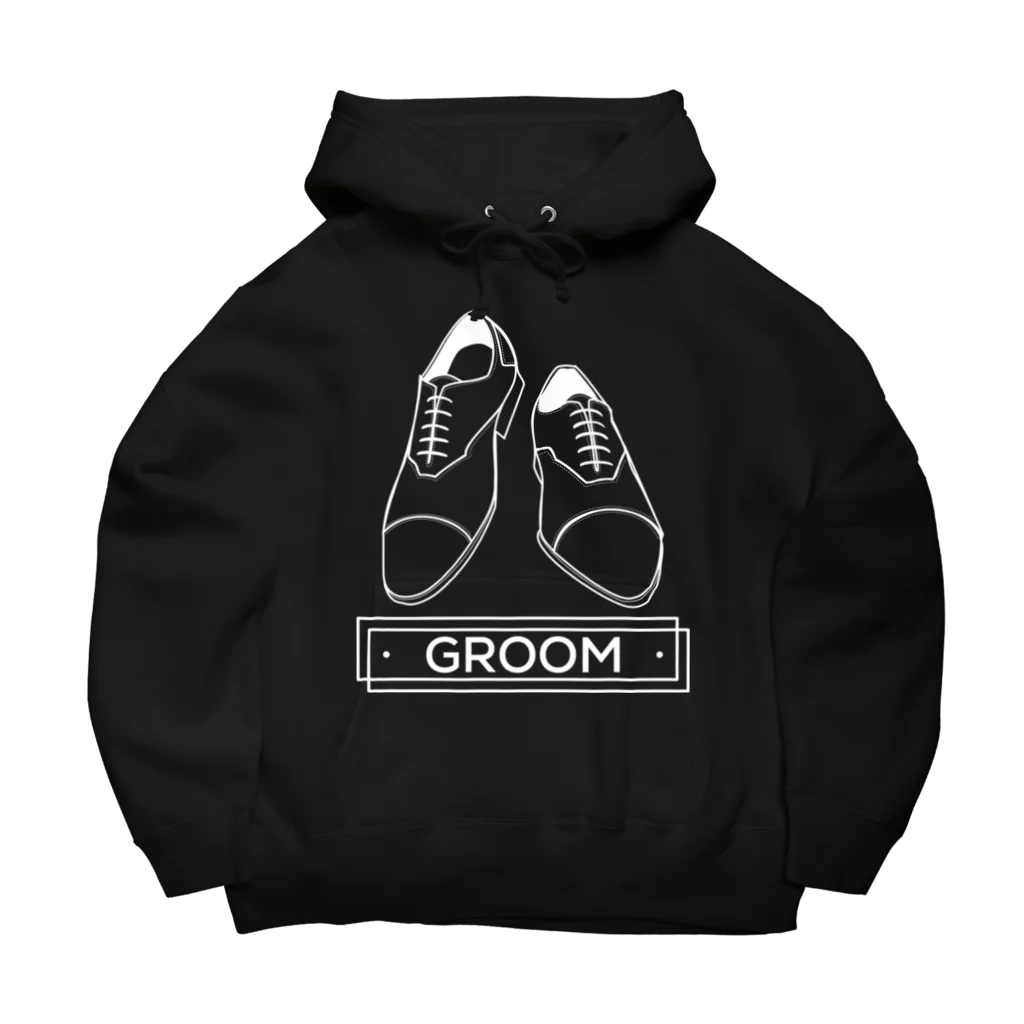 ペアTシャツ屋のシバヤさんのペア(GROOM)シューズ_ライン(白) Big Hoodie