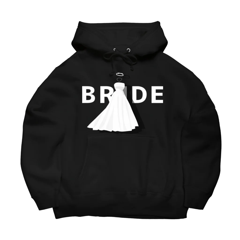 ペアTシャツ屋のシバヤさんのペア(BRIDE)ドレス_白_FW ビッグシルエットパーカー