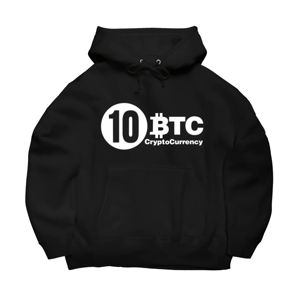 10BTCの10BTC(White-Logo) ビッグシルエットパーカー